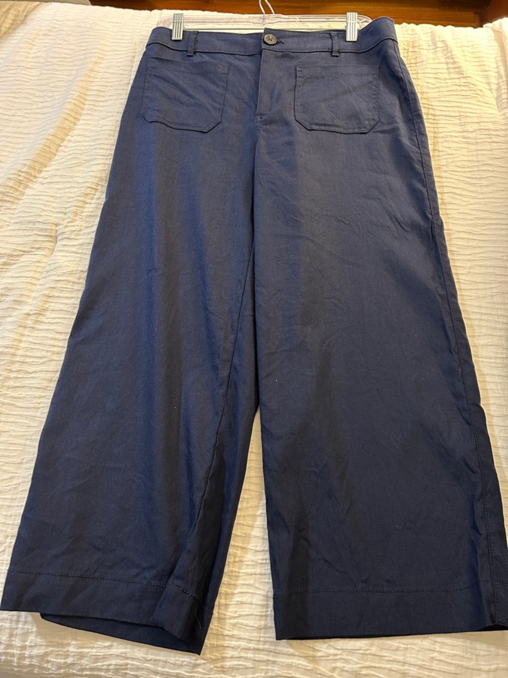 LOFT Navy Palmer Wide-Leg Pant